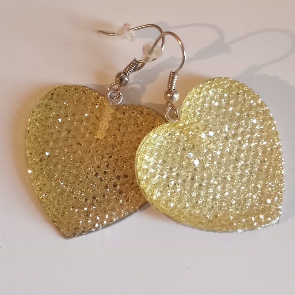 Jeweled Heart Earrings